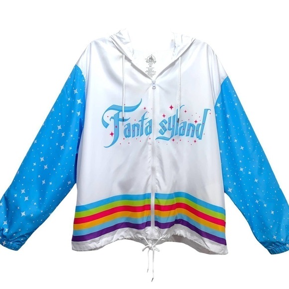 Disney Parks Magic Kingdom Fantasyland Hooded Windbreaker Jacket NWT XS - Picture 3 of 14